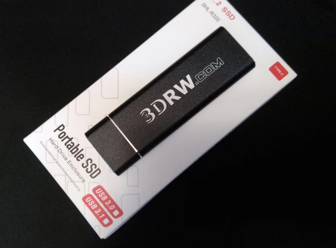 Внешний корпус для SSD 3DRW.com BOX M.2 NVME Type-C/USB 3.1