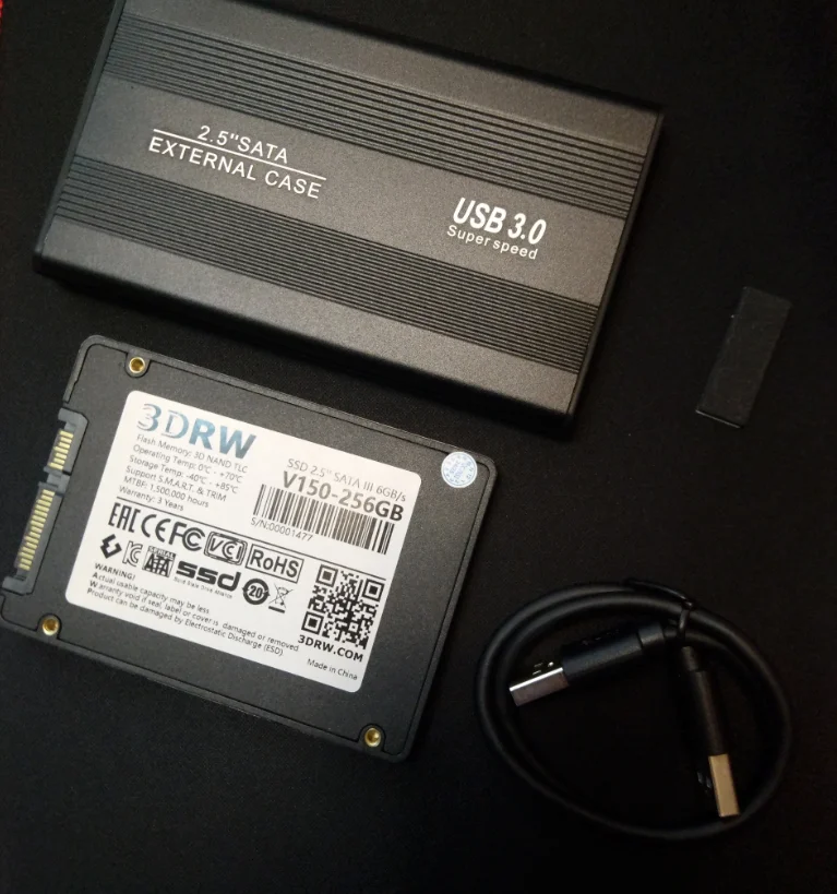 Внешний корпус для SSD / HDD 3DRW.com BOX SATA 2.5" USB 3.0