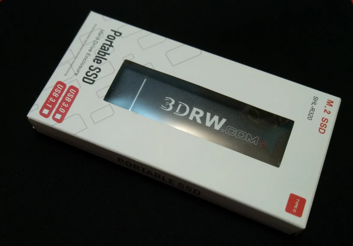 Внешний корпус для SSD 3DRW.com BOX M.2 NVME Type-C/USB 3.1