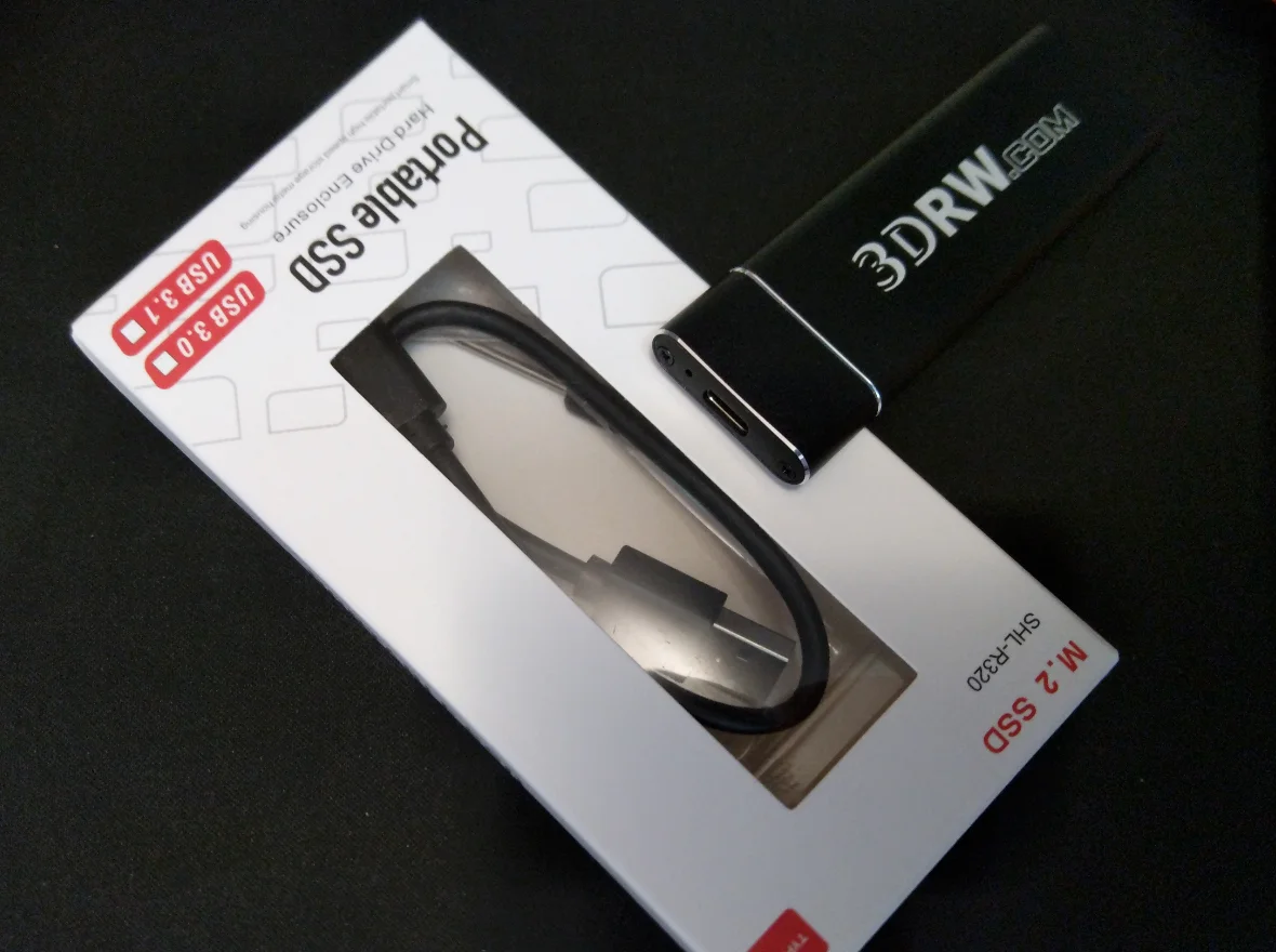 Внешний корпус для SSD 3DRW.com BOX M.2 NVME Type-C/USB 3.1